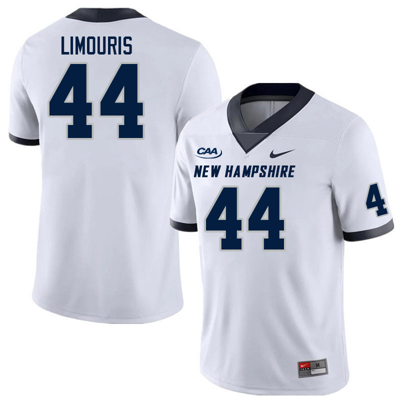 New Hampshire Wildcats #44 Denin Limouris College Football Jerseys Stitched Sale-White